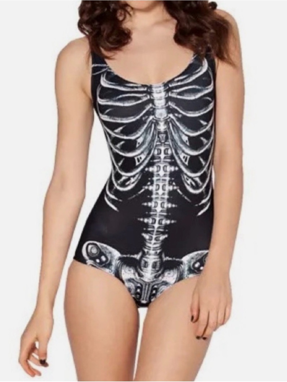 BlackMilk Mechanical Black Ribs Swimsuit One Piece